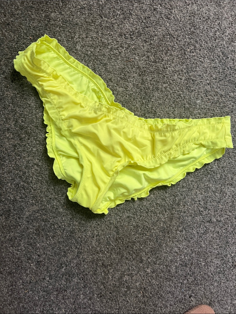 Victoria secret Neon Yellow Ruffle Bikini Bottom